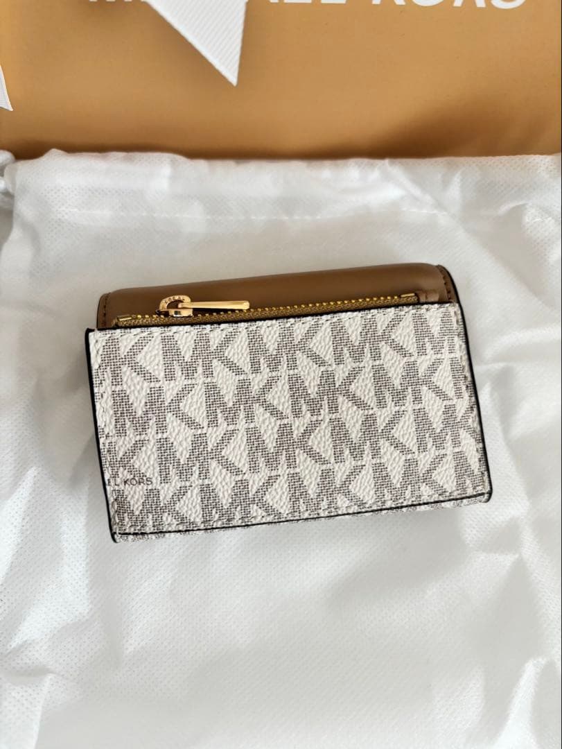 MICHAEL KORS キーケース ベージュ/ホワイト