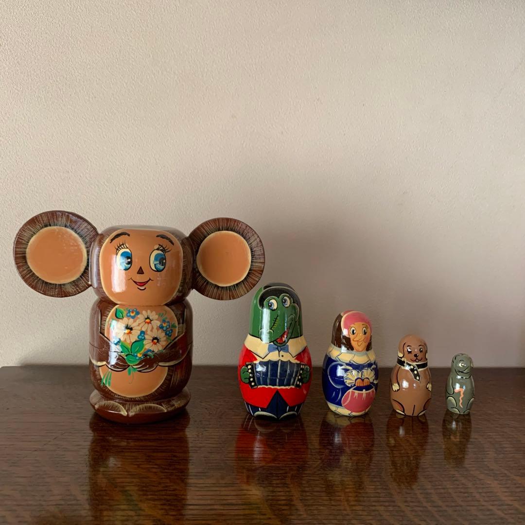 チェブラーシカ　マトリョーシカ　絵本　ロシア雑貨 　アンティーク　ヴィンテージ