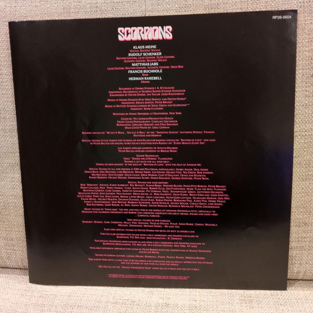 SCORPIONS Savage Amusement レコード 帯付き