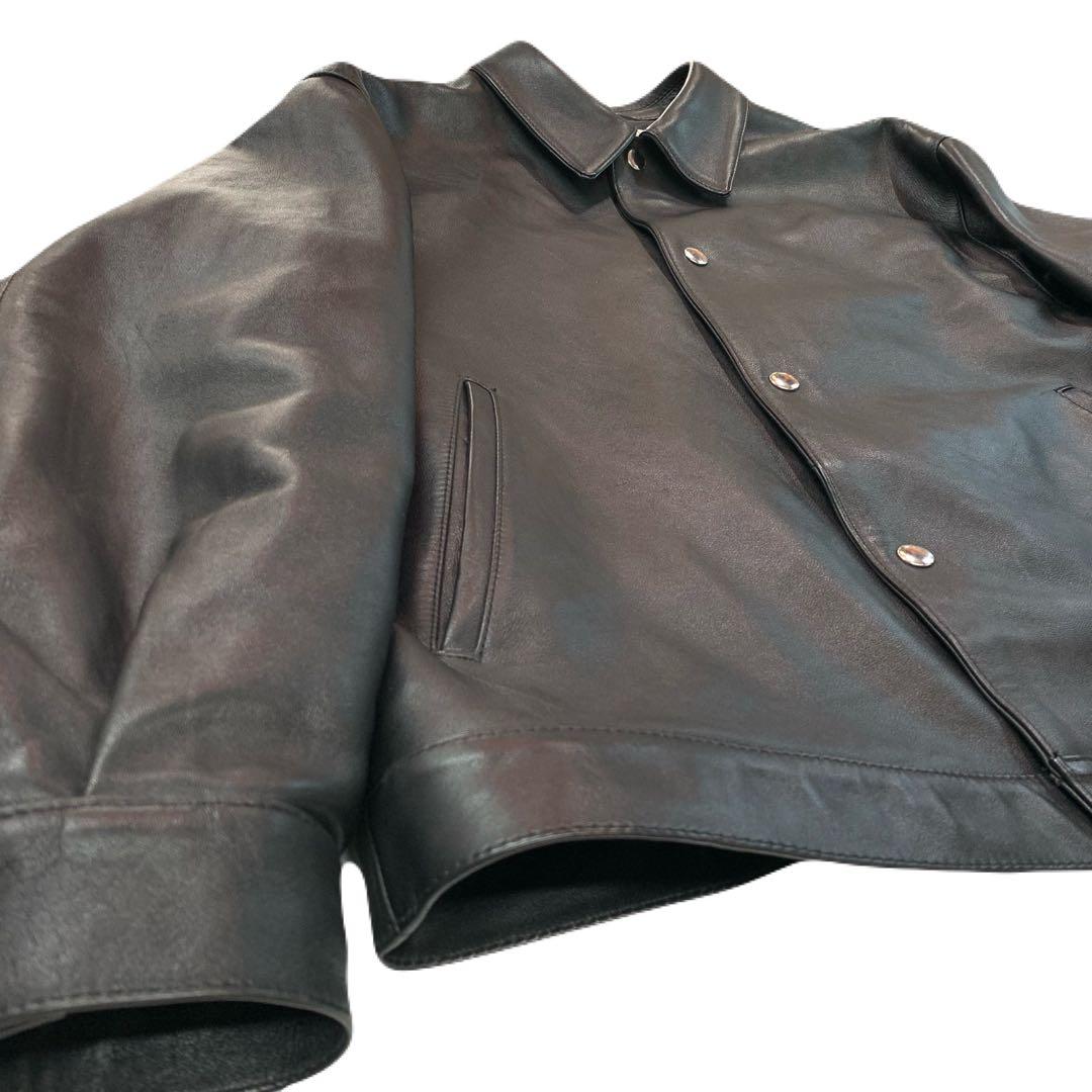 美品 BEAUTY&YOUTH セミベジタブル レザートラッカーJKT 羊革