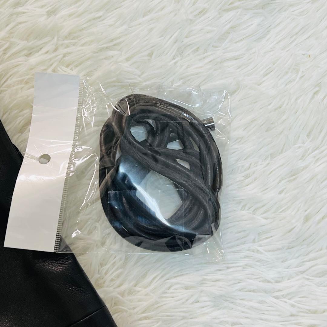 大きいサイズ　ダーマコレクション ラムレザー ワンピース ノースリーブ ベルト