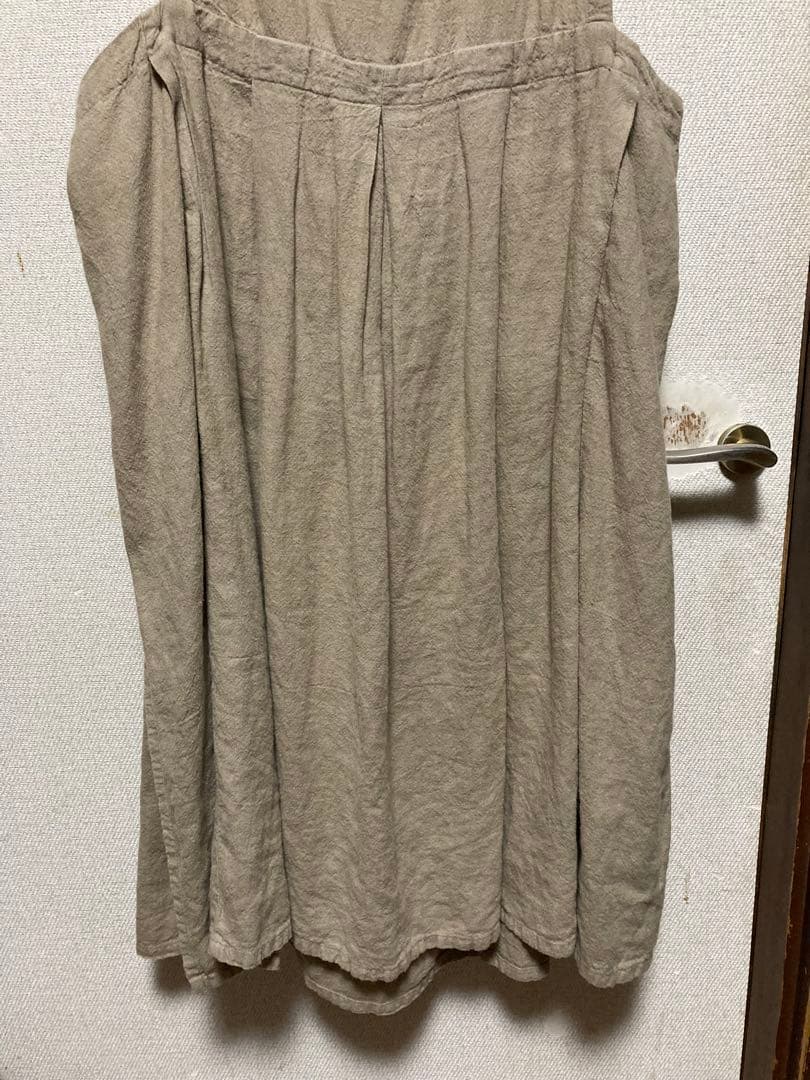 ネストローブラミーリネンエプロンワンピース