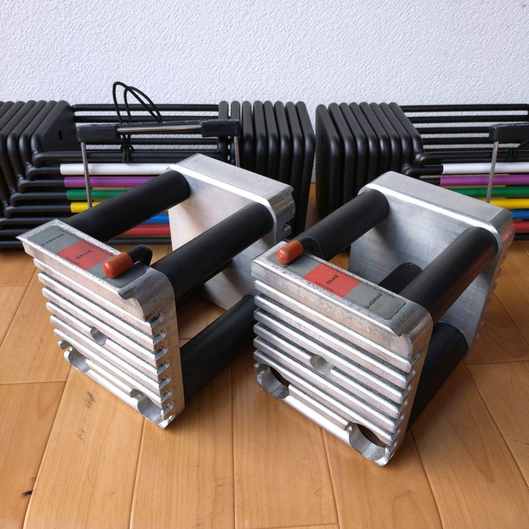 ①幻の初代 POWERBLOCK 43kg アルミ削り出しハンドル 計86kg