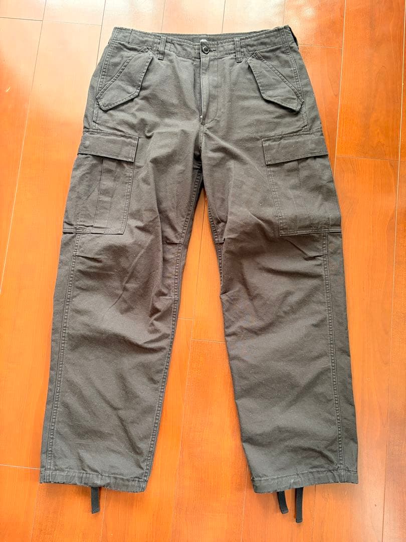 【カドカワ】Stussy ブラック カーゴパンツ