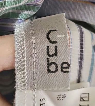 【センソユニコ CubeCube】 ストライプ シャツワンピース サイズ38