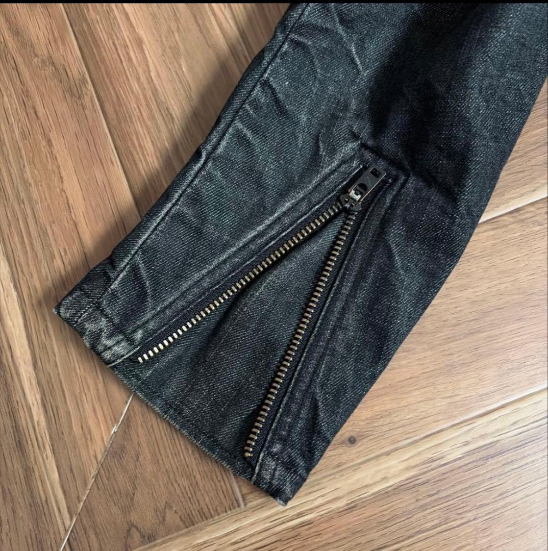 Schott（ショット）のブラックデニム ライダースジャケット