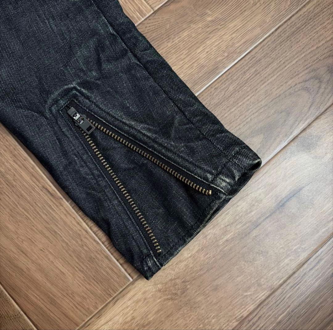 Schott（ショット）のブラックデニム ライダースジャケット