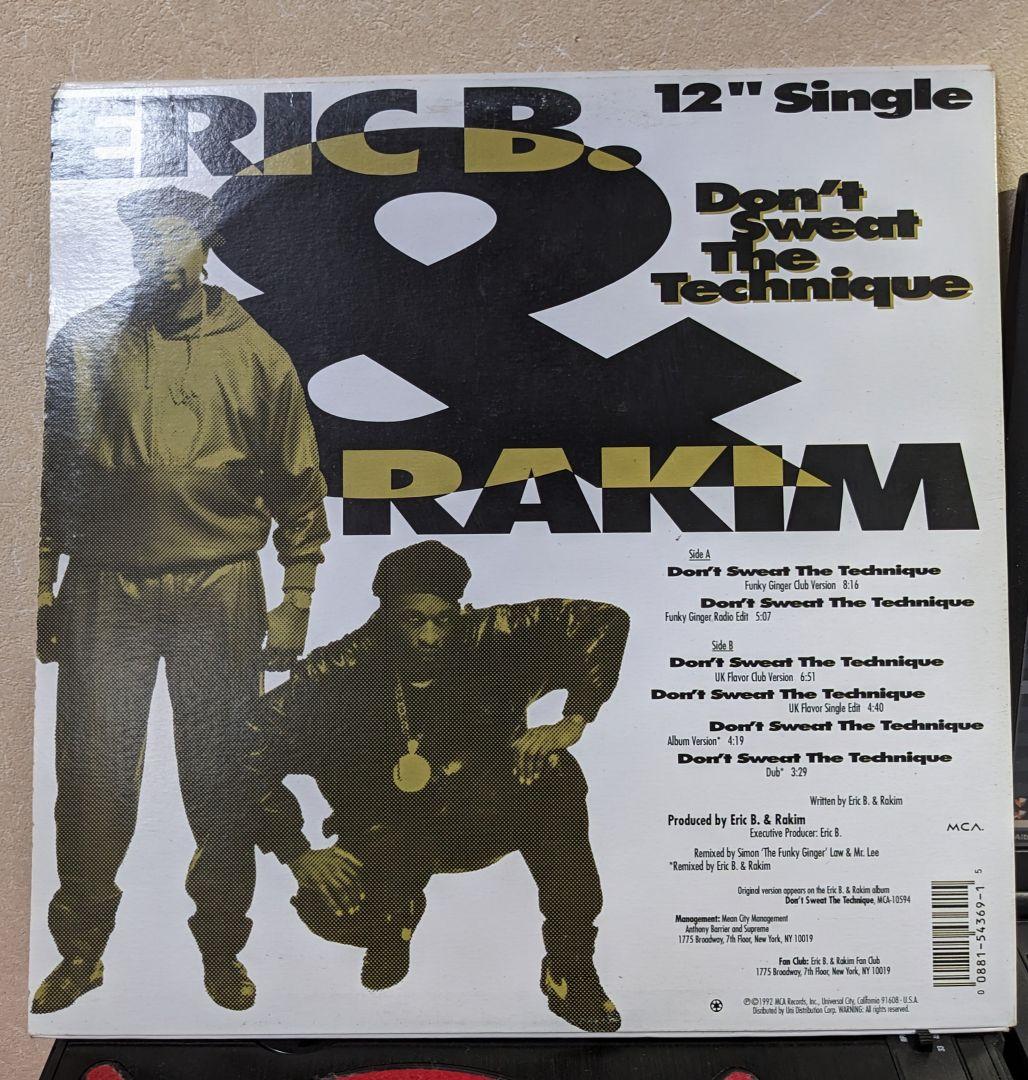 洋楽 DON'T SWEAT THE TECHNIQUE/ERIC B.& RAKIM