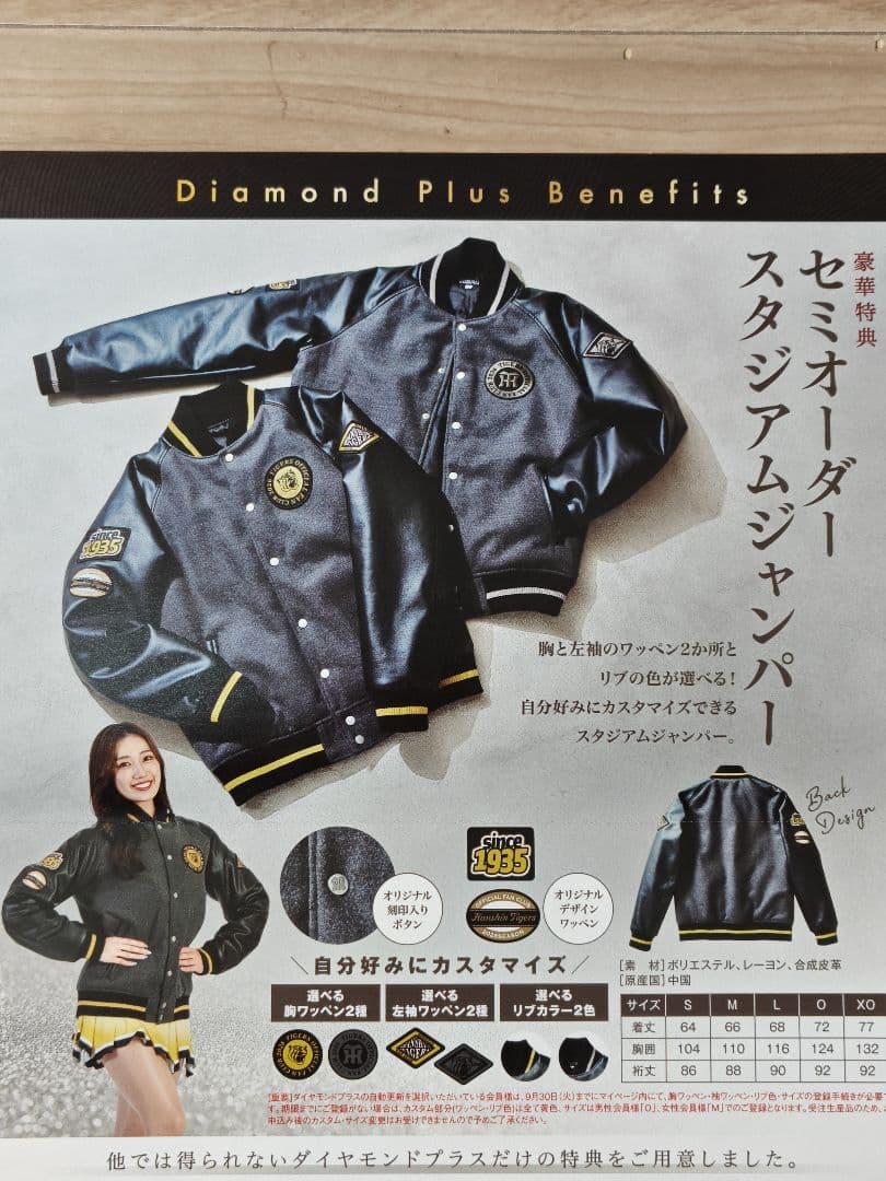 阪神タイガースFCプラス特典 スタジアムジャンパーOサイズ