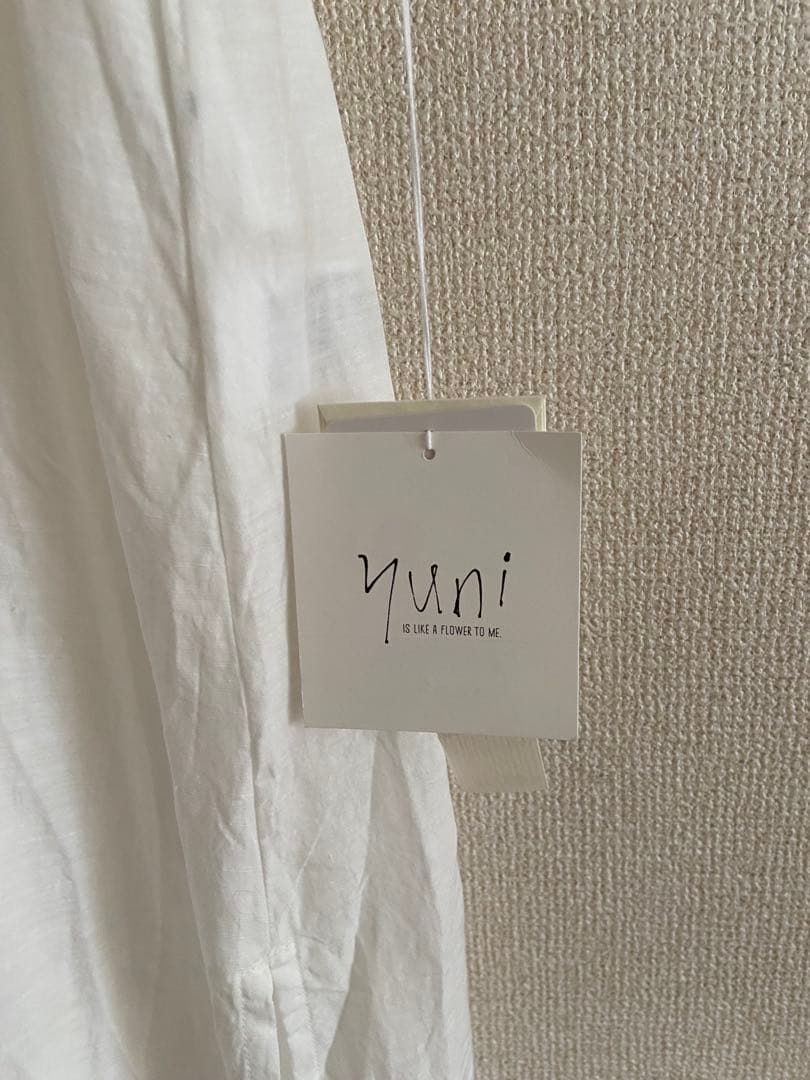 yuni recycled cotton tuck ワンピース ホワイト