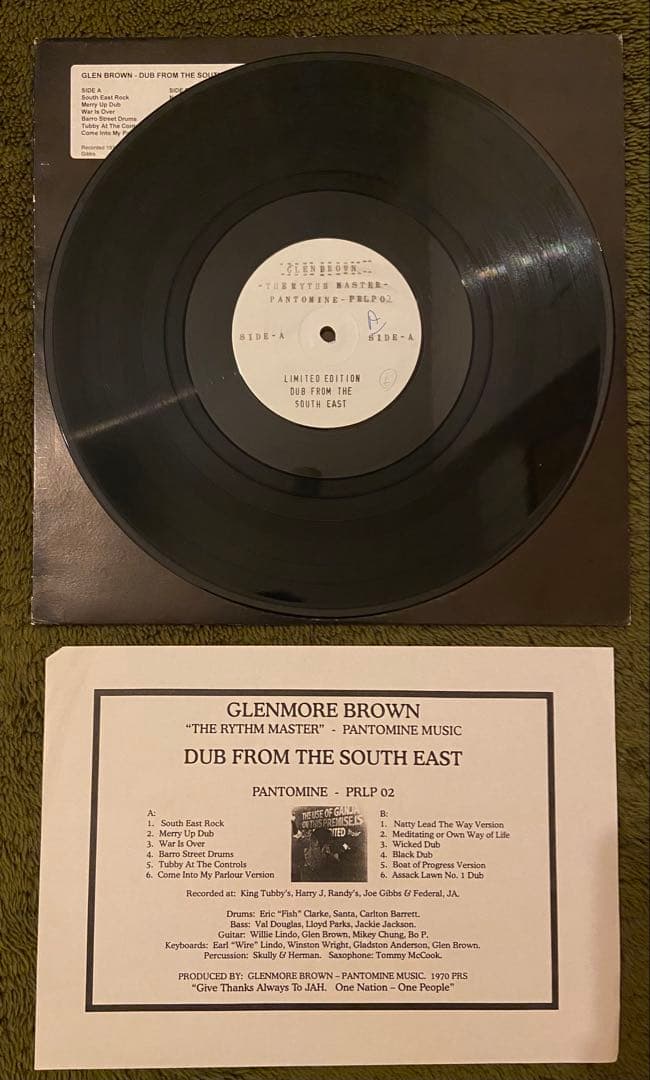 洋楽 Glen Brown Dub From The South East LP