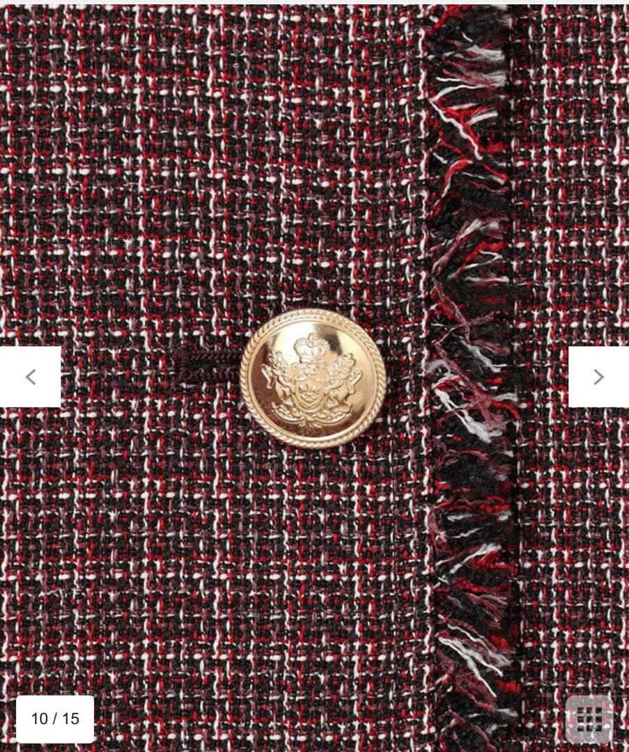 23区　ツイーディーカラーミックス ノーカラー ジャケット　サイズ40 （L）