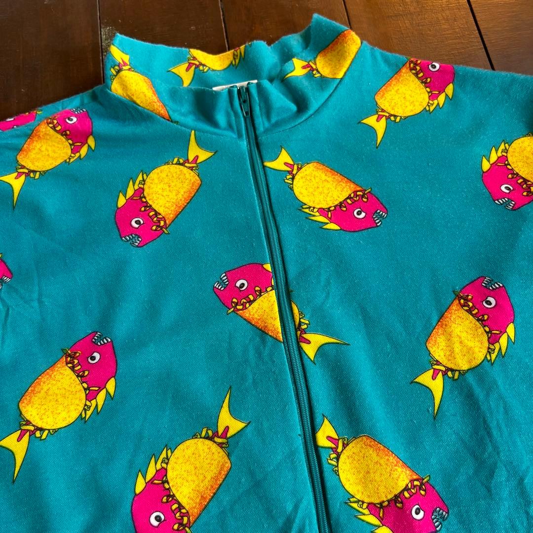 レア！【URBANEK アーバネック】サイクルジャージ 魚総柄 ターコイズブルー