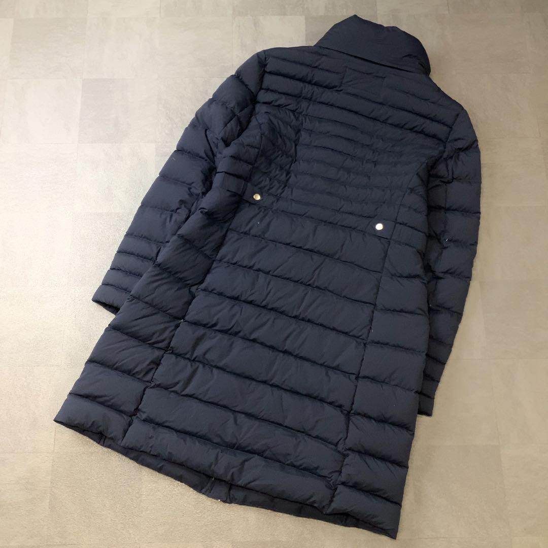   ジップアップ ダウン コート ネイビー
