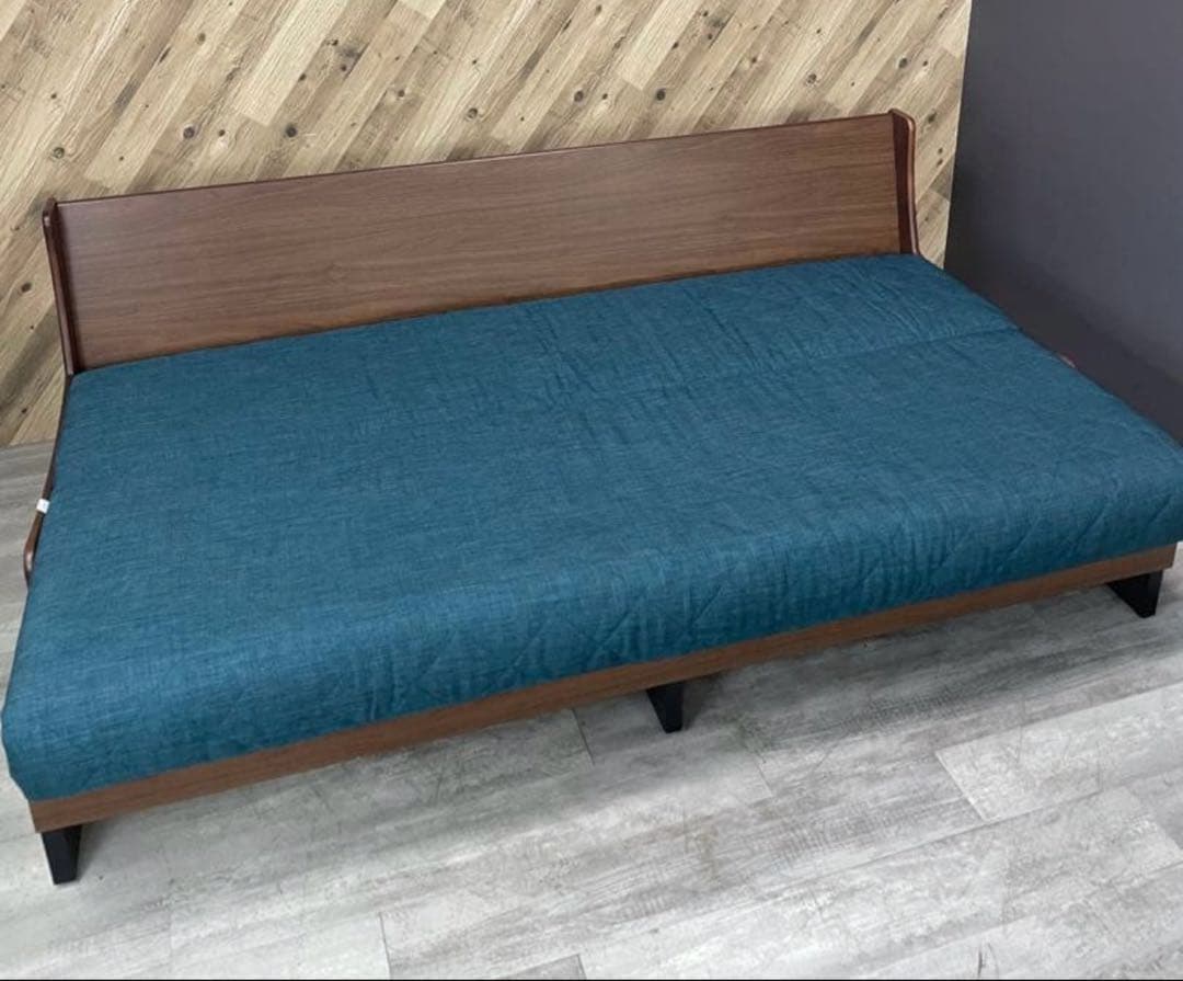 大川家具 モーブル ドロシーⅡ ソファベッド 200cm ブルー×ブラウン