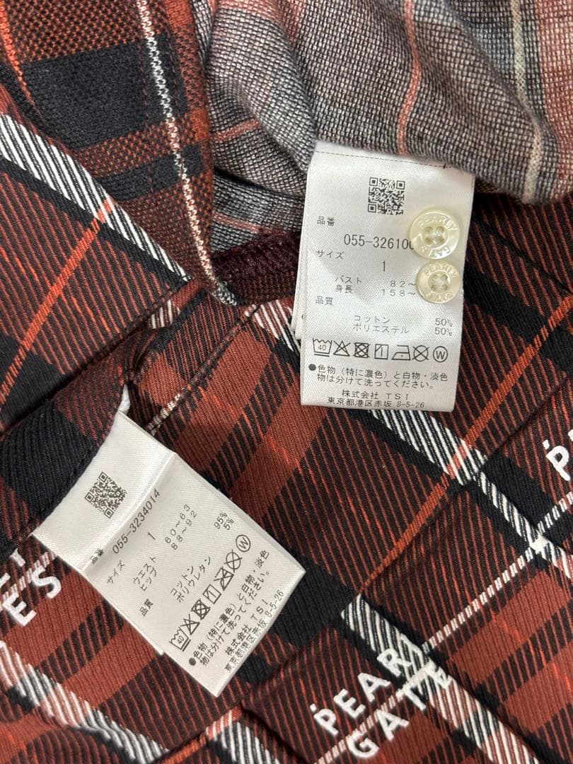 （美品）パーリーゲイツ 、グレンチェック柄シリーズ、セットアップ、サイズ1