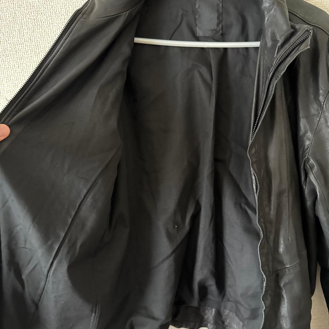 【羊革】LHP エルエイチピー レザージャケット シングルライダース 黒 2