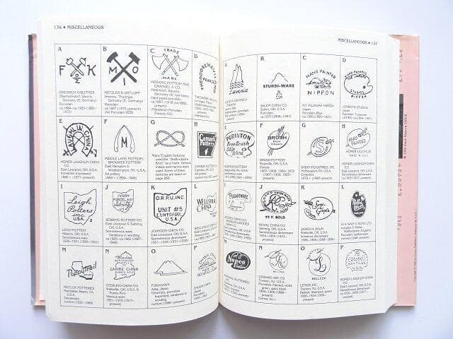 洋書◆陶磁器メーカー マーク資料集 本 マイセン ウェッジウッド コペンハーゲン