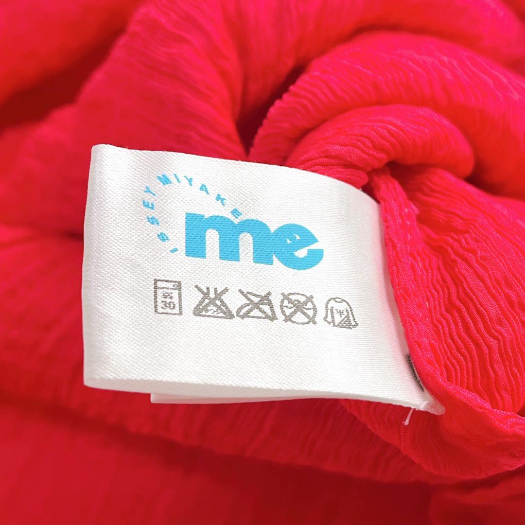 極美品✨me ISSEY MIYAKE ストレッチ プリーツ ワンピース 赤