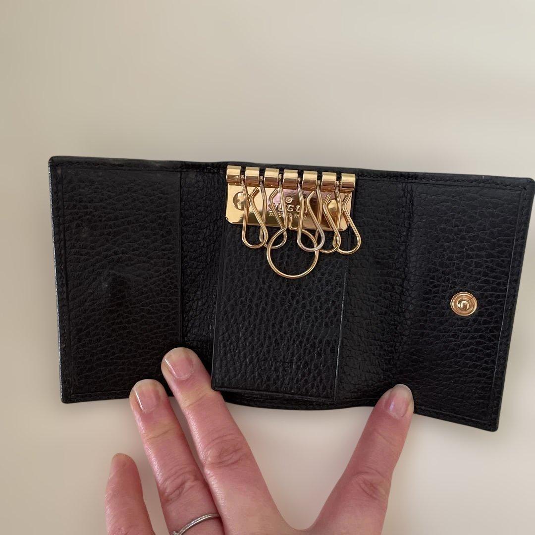 GUCCI ブラックレザーキーケース　箱.袋付き
