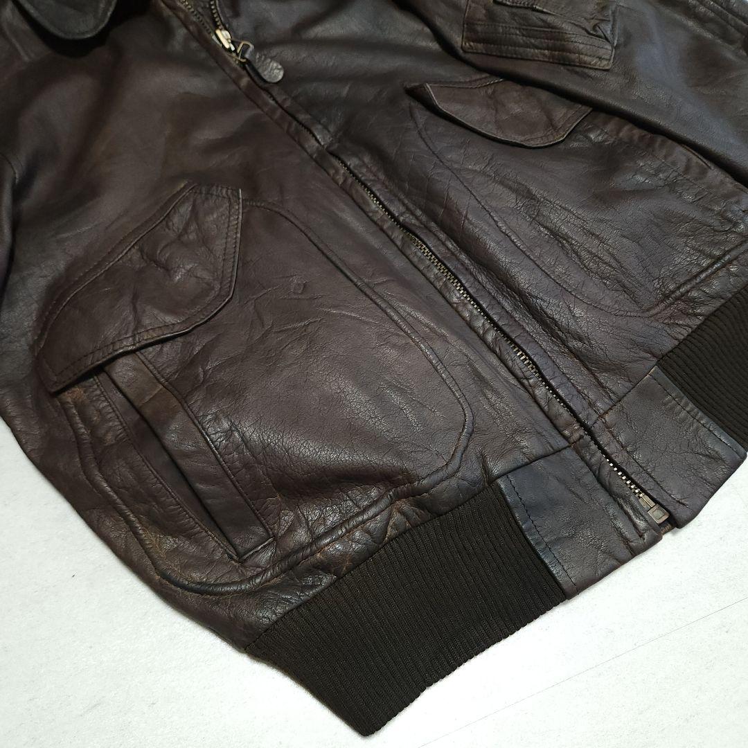 Vintage A-2 Flight Jacket リアルレザーフライトジャケッ