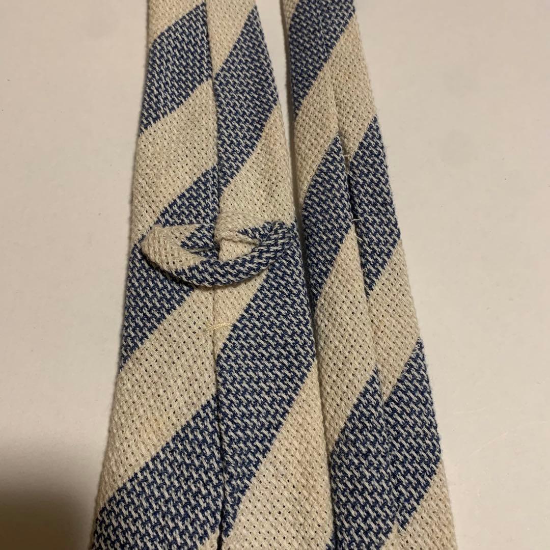 【セッテピエゲ】TIEYOURTIE タイユアタイ ネクタイ ストライプ 生成り