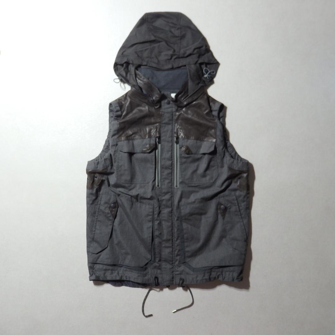 超希少サンプル White Mountaineeringレザー切替 フード格納