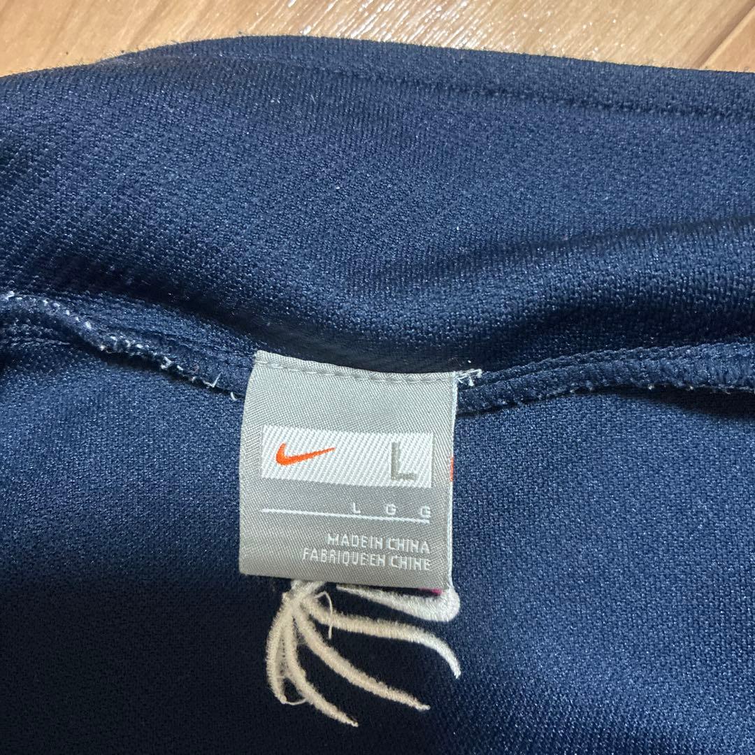 【希少】90s NIKE バスケ セットアップ サイドスナップ 紺赤 L/M