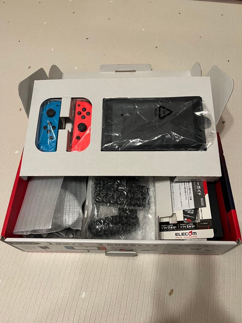 Nintendo Switch 青/赤 本体　SDカード付