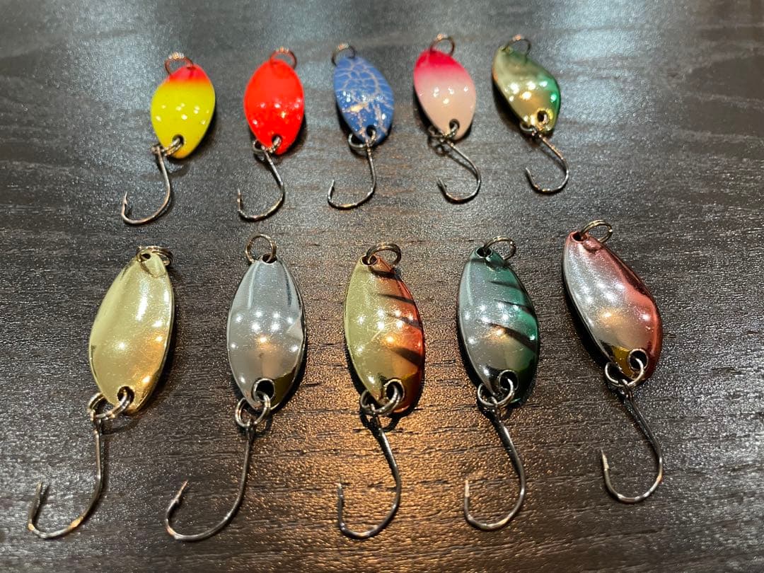 釣りセット2ピースロッド（168cm)&リール・トラウトスプーンセット&糸巻き付