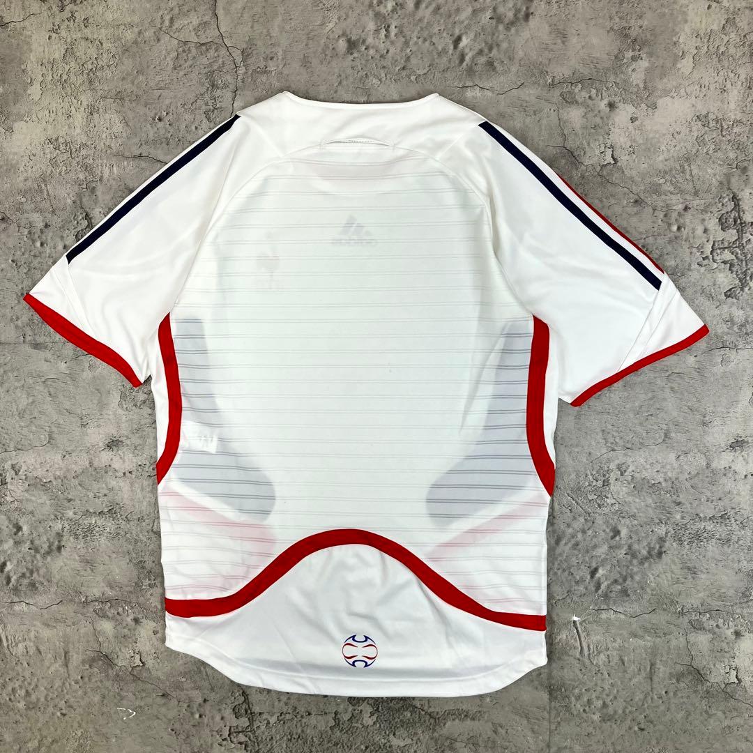adidas サッカーフランス代表 トレーニングシャツ 古着 トリコロール ロゴ