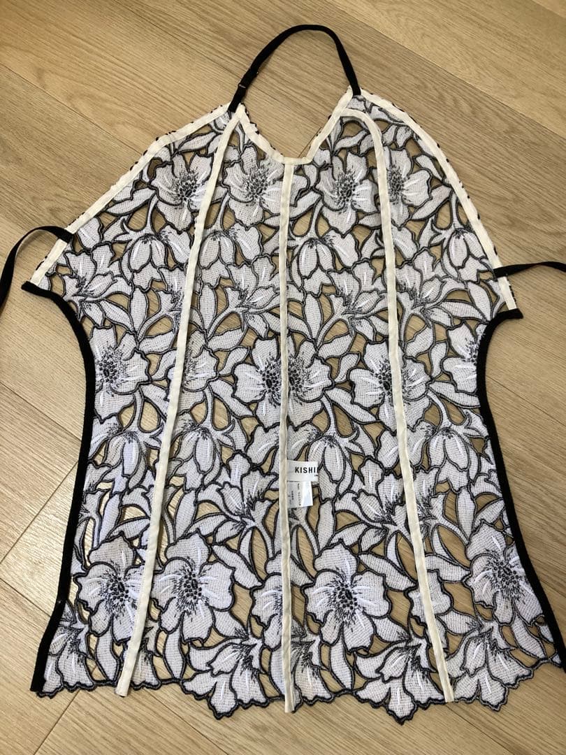 【美品】キシダミキ　KISHIDAMIKI ハーフビスチェ　フラワー