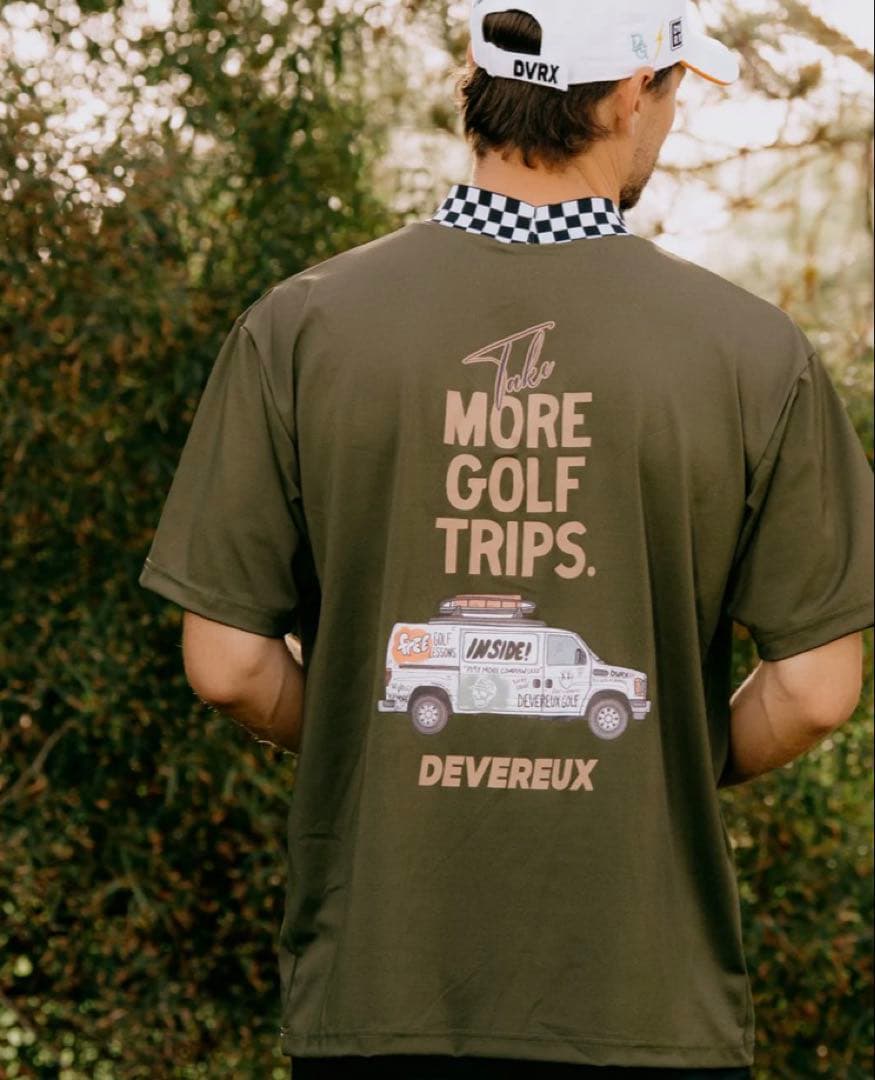 DEVEREUXGOLF MORE TRIPチェッカーリブモックTEE XL