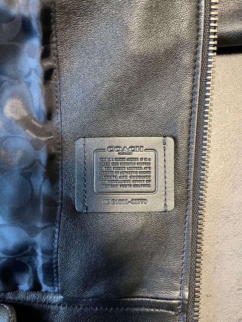 金*郎様 COACH コーチ シングルライダースジャケット XL