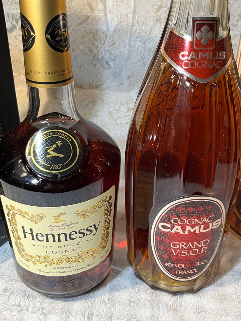 古酒★未開栓 超高級コニャック ヘネシー V.S & カミュ VSOP 計2本