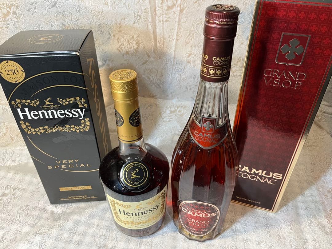 古酒★未開栓 超高級コニャック ヘネシー V.S & カミュ VSOP 計2本