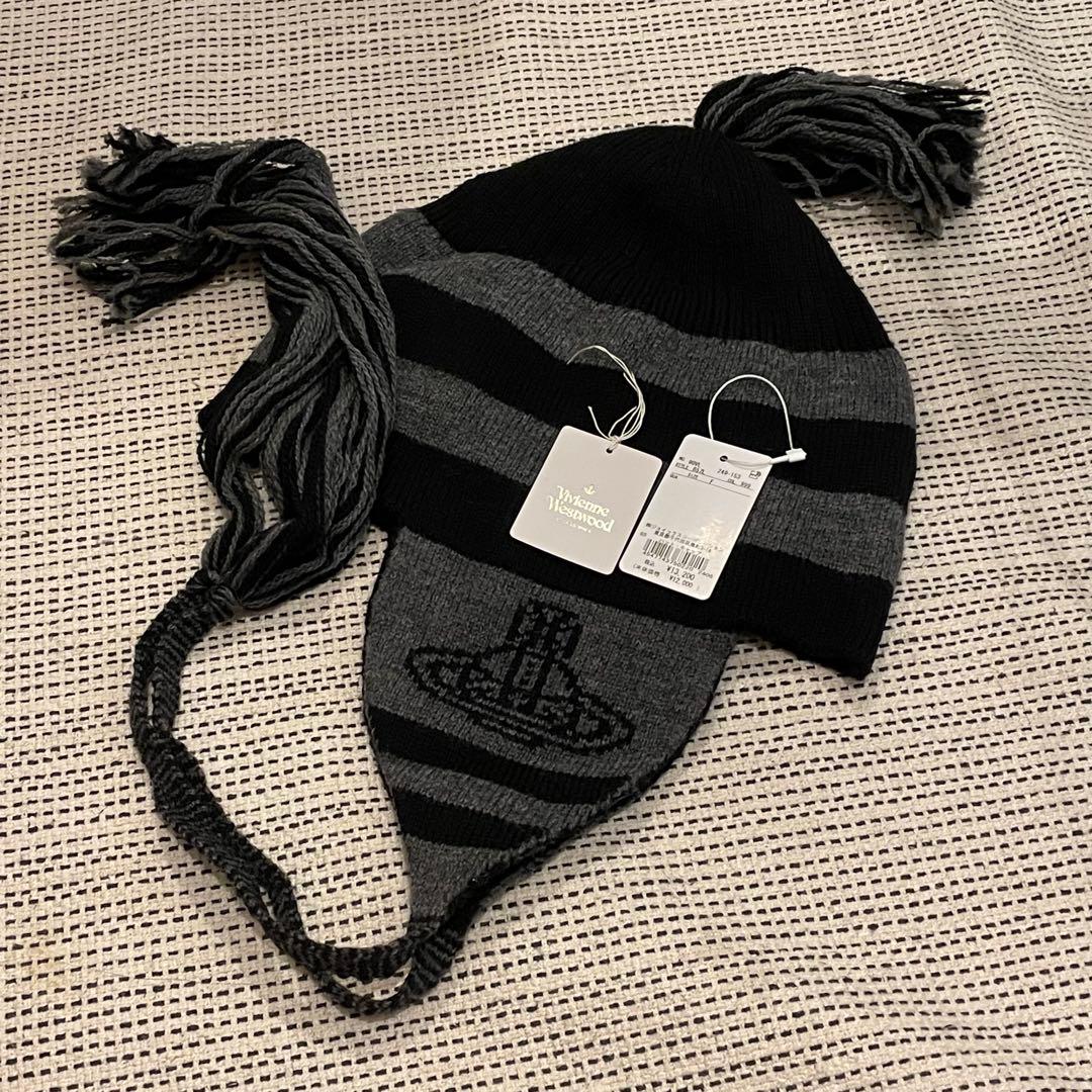 【タグ付】VivienneWestwood ボーダー ニット帽 Beanie