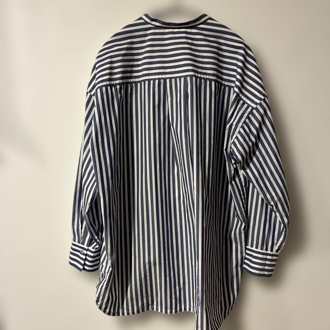 未使用品SHIPS any 洗濯機可能REPREVE バンド カラー シャツ