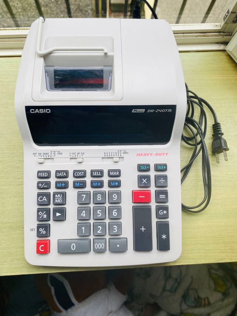 プリンター電卓 CASIO DR-240TM