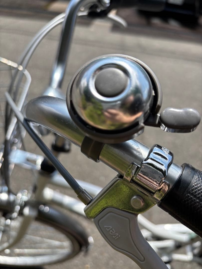【お引取のみ】 Asahiアサヒ自転車 ホワイト シティサイクル 前カゴ付き