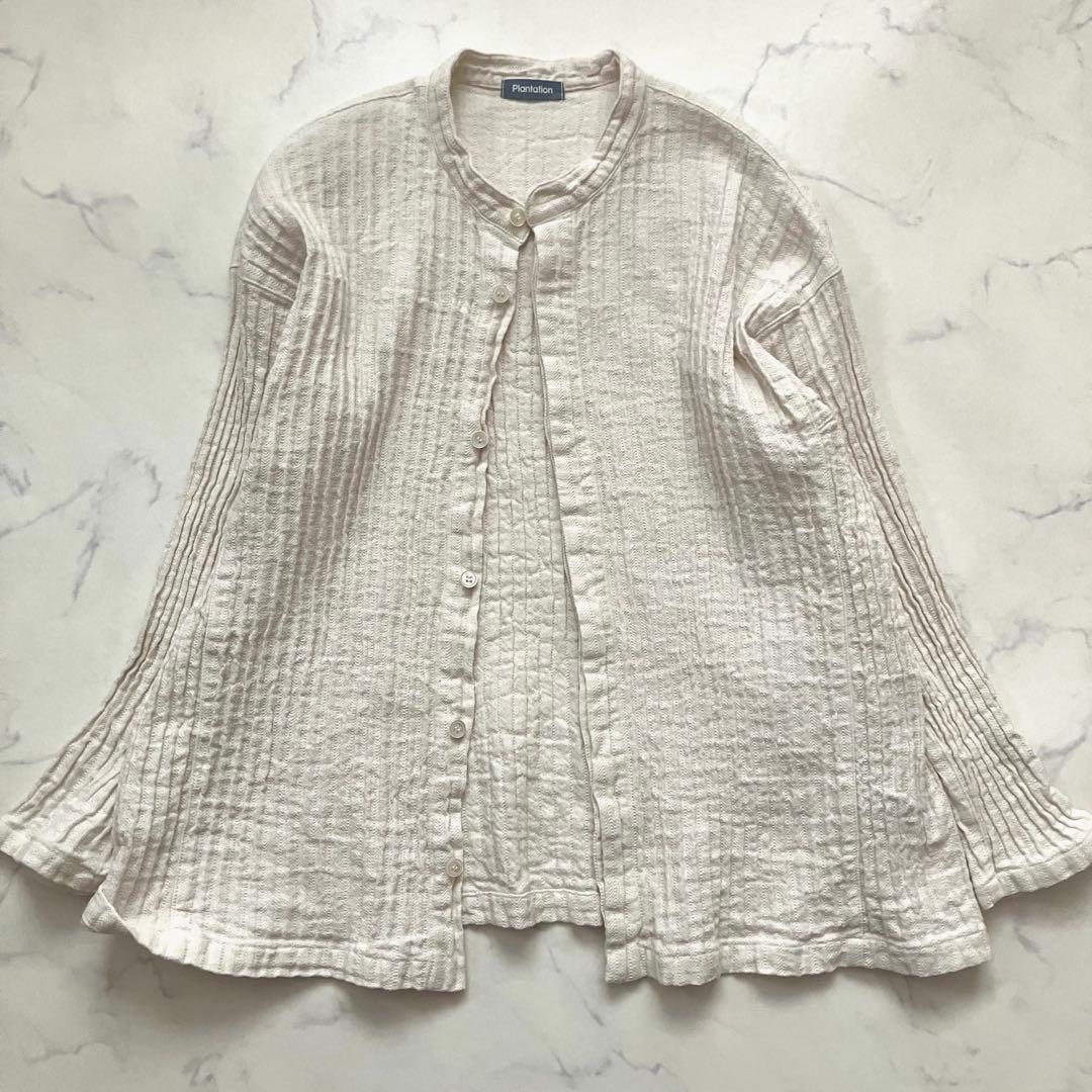 24ss Plantation BIZENソイルWAVE コットンリネン　シャツ