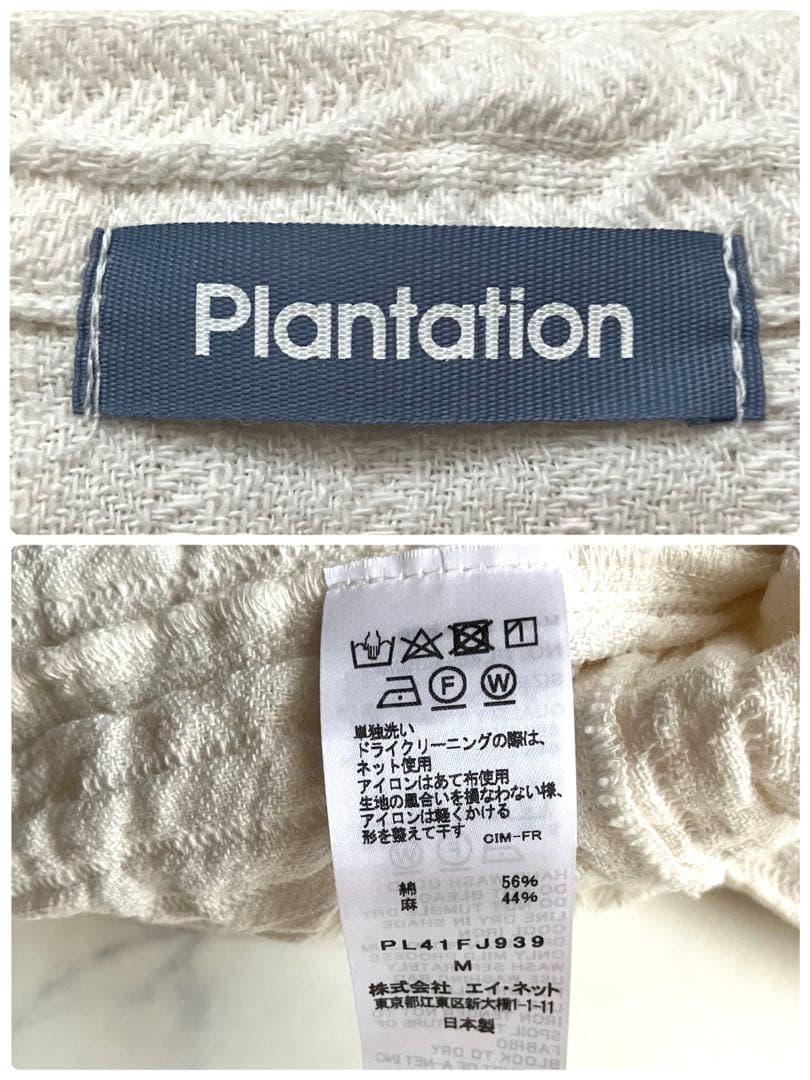 24ss Plantation BIZENソイルWAVE コットンリネン　シャツ
