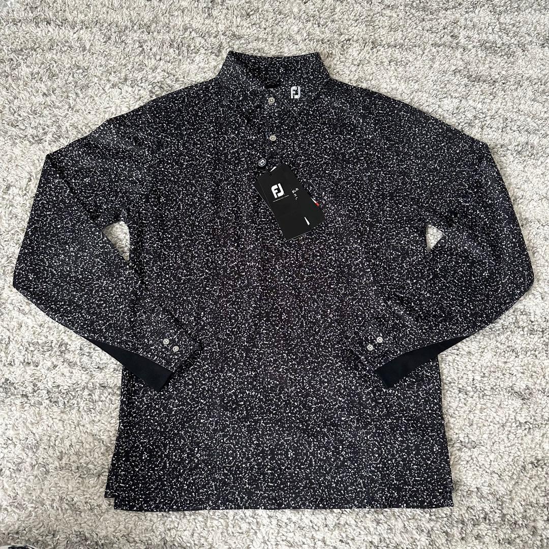 新品　FOOTJOY フットジョイ　メンズ　ゴルフウェア　トップス　長袖　Ｍ　黒