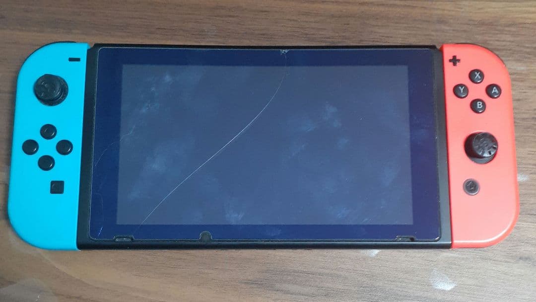Nintendo Switch 本体 青/赤 画面ひびあり