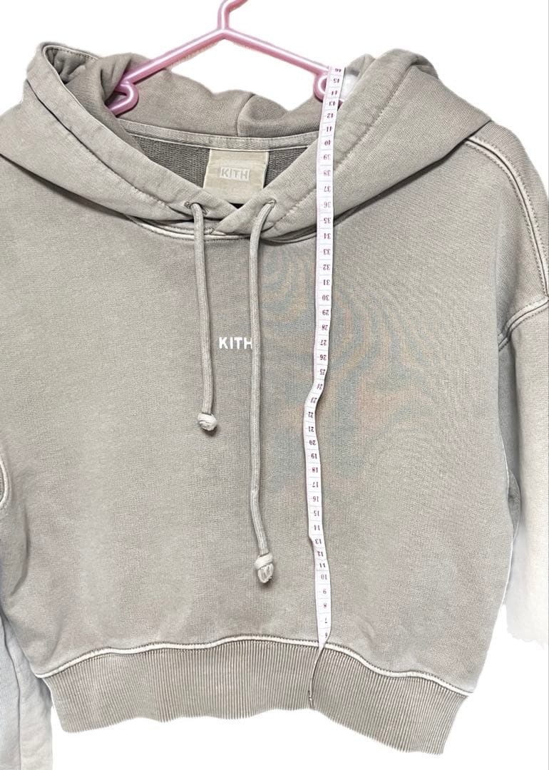 KITH ベージュクロップドパーカー Sサイズ