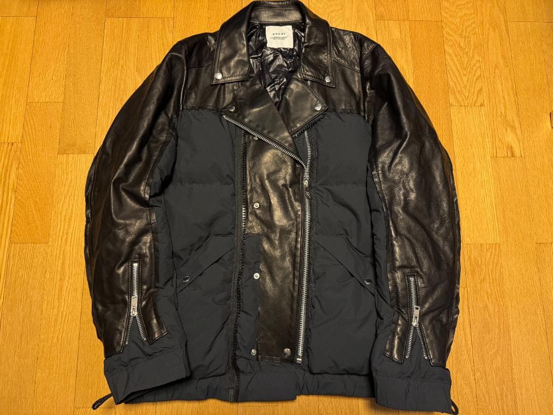 サイズ 4 UNDERCOVER SACAI レザーダウンジャケット