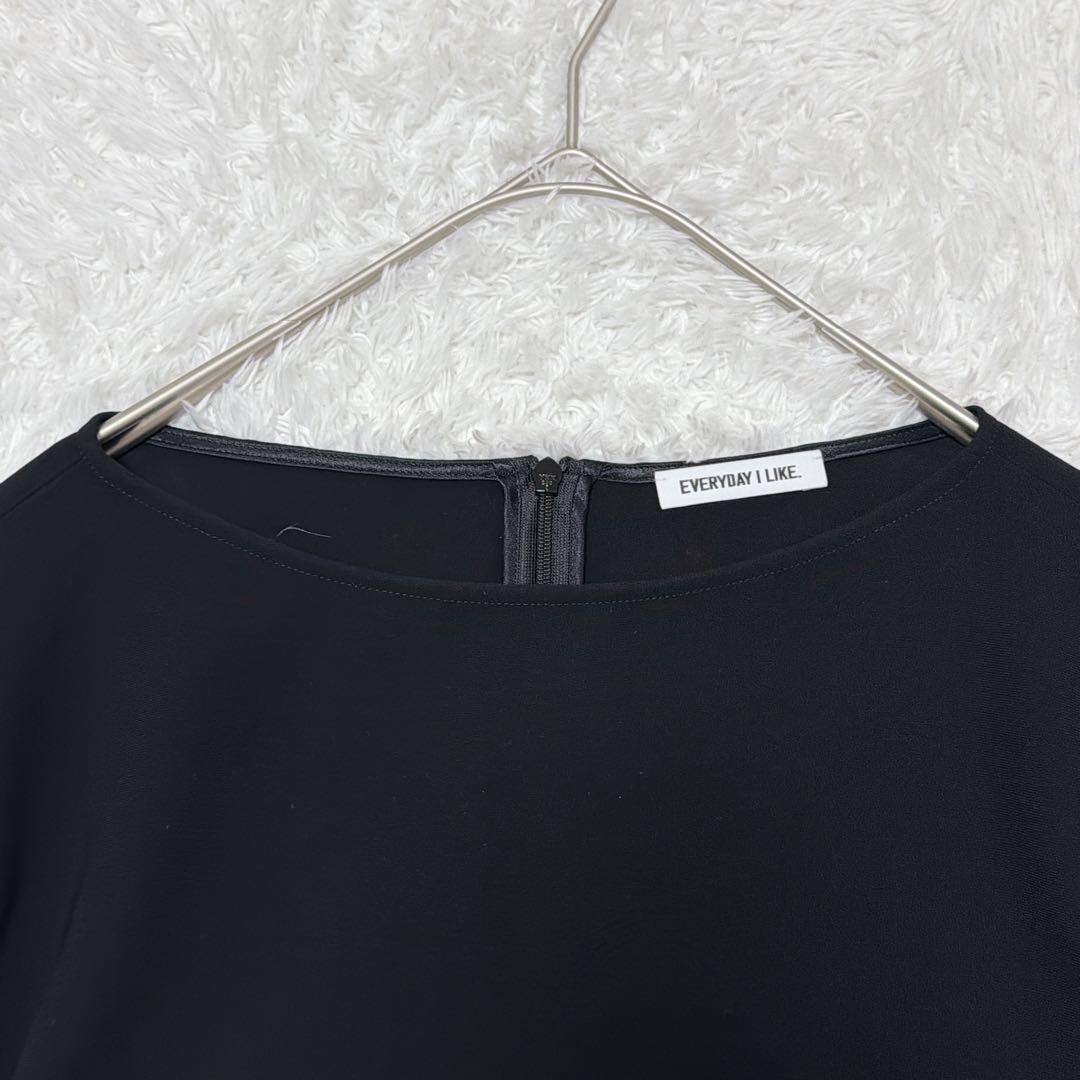 極美品　Deuxieme Classe ジップスリーブブラウス　黒
