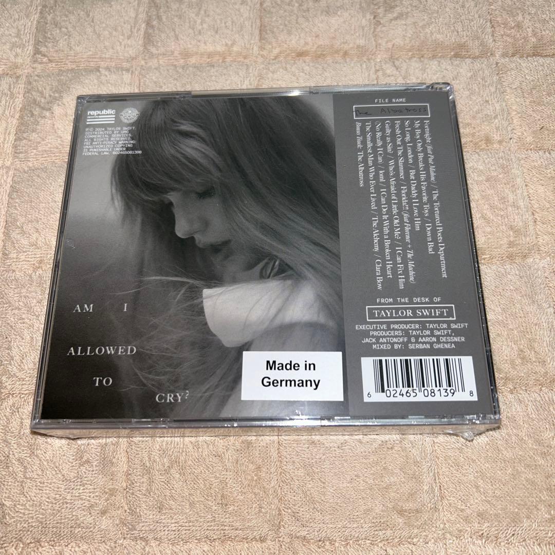 Taylor Swift デラックス盤CD TTPD 4種類 コンプリートセット