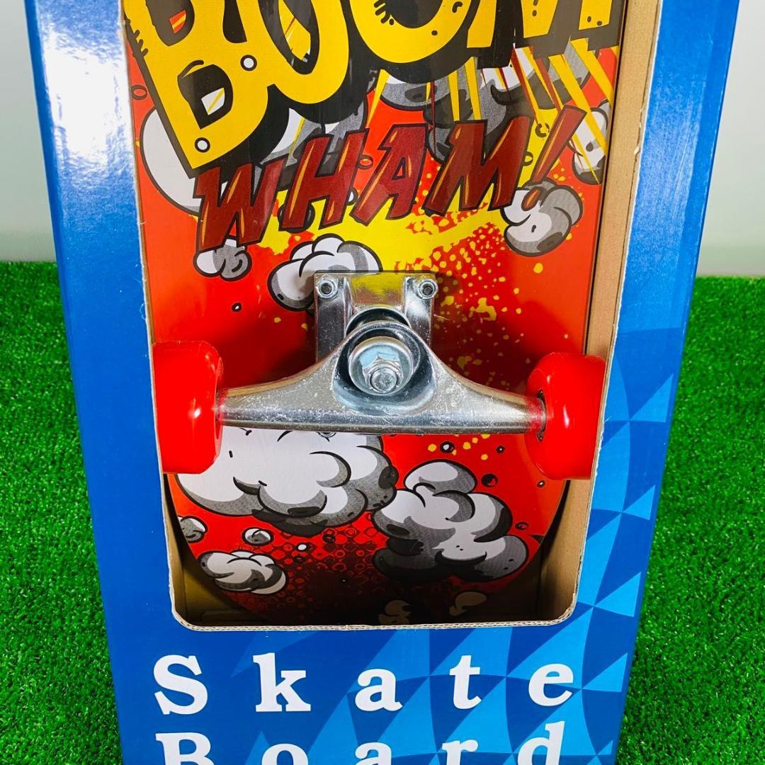 新品 未使用 スケートボード 28インチ 子供用 BOOM デザイン