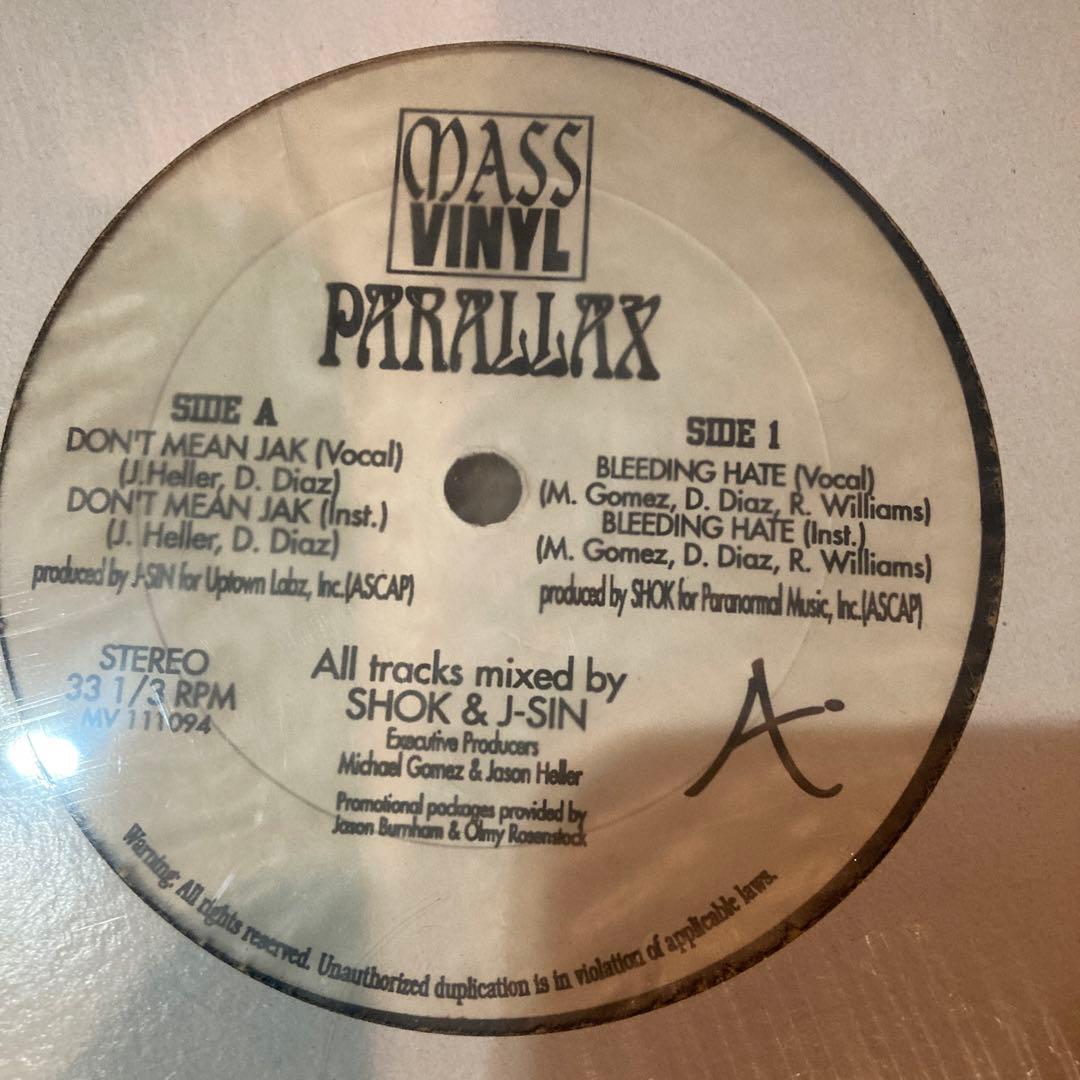 洋楽 Parallax don't mean jak 12inch